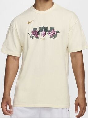 Nike LeBron James Men’s Max90 Lion Logo Embroidered Basketball Shirt Cream - 2XL